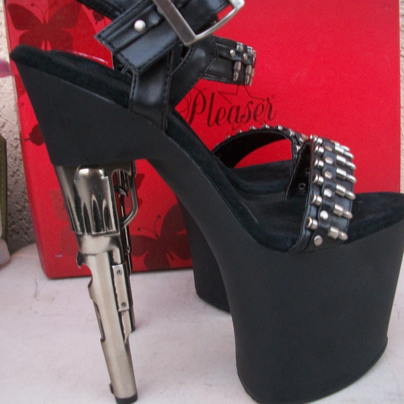 Sz 7 Bond Girl stripper  heels from pleaser nib - Picture 1 of 6